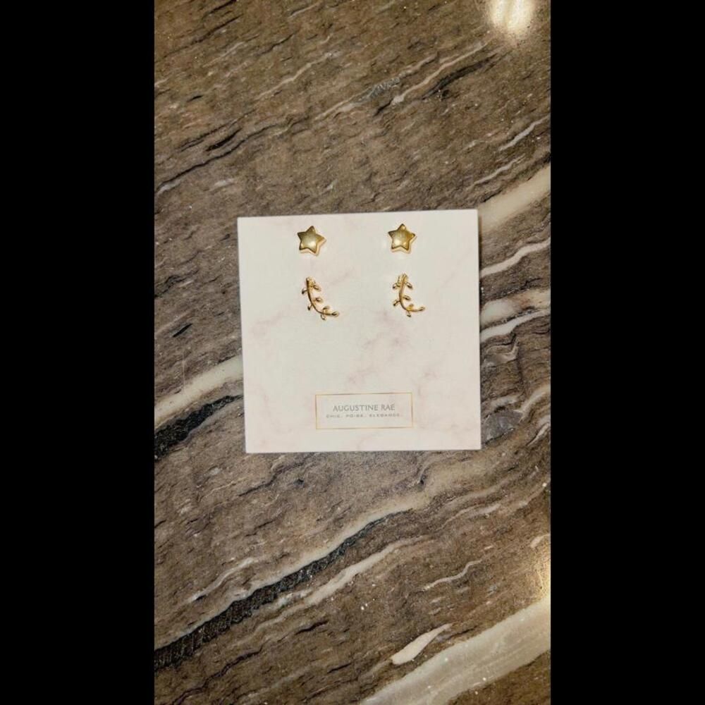 Star & Leaf Branch Earrings